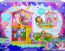 Enchantimals la maison de danessa biche 53 cm de haut + poupee danessa biche et sprit + 15 accessoires- figurine 15 cm - animal - mattel hfc41