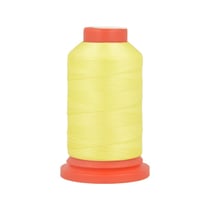 Bobine fil mousse polyester 1000m fabriqué en France pour surjeteuse jaune vert