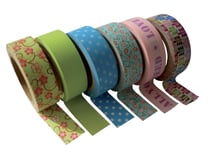 Masking tape 1,5 cm 6 rubans Printemps