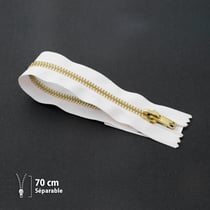 Fermeture éclair Z19 - laiton Séparable 6mm - 70 cm
