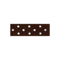 Disquette 25m ruban double face à pois marron fonce 15mm