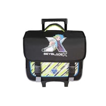 Cartable à roulettes 38 cm - Beyblade X - Noir et vert - Garçon, 2 compartiments