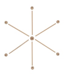 Mobile Étoile en Bois 30 cm – Rico Design Marron