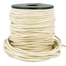 Bobine 35m cordelière aspect cuir 2mm ecru