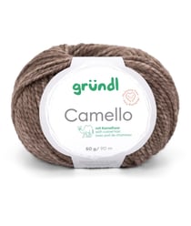 Pelote de Laine Mérinos et Chameau CAMELLO de Gründl – Fil Naturel Doux et Thermorégulateur 04 Marron