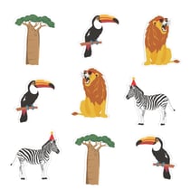 Confetti de table - lot de 40 - Animaux de la Savane
