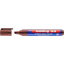 Lot de 10 marqueurs permanents - EDDING - Marron - Pointe 1-5 mm - Rechargeable