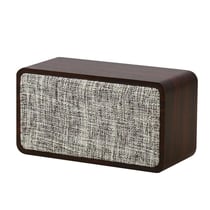 Enceinte Bluetooth Double Haut-Parleur En Bois Noyer Avec Batterie Longue Durée Marron YONIS