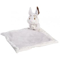 Panpan doudou plat lange blanc et gris 26 x 26 cm - peluche disney lapin gris - nicotoy
