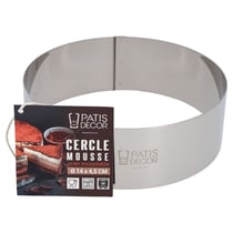Cercle à mousse inox H 4,5 cm Ø 14 cm