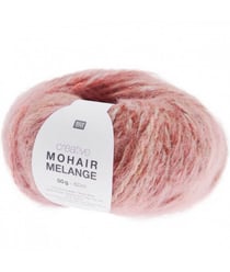 Pelote de laine et mohair à tricoter Creative Mohair Melange - Rico Design 07 Rose