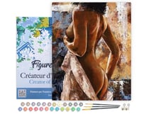 Peinture par Numéro Figured'Art avec Cadre - Courbes Estompées - Kit de Loisir Créatif DIY Numéro d'Art Complet - 40x50cm toile tendue sur châssis
