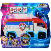 La super pat patrouille le film : camion paw patroler transformable + voiture de chase - figurine chien - vehicule de luxe - paw patrol the mighty movie