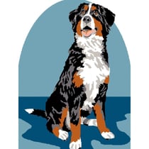 LUC - Kit Canevas Blanc Chien 25x30 cm 100% Coton