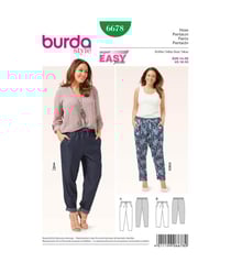 Patron Burda 6678 Pantalon du 44 au 56 taille n°FR 44-56