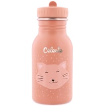 Gourde isotherme - Chat - Acier inoxydable - Rose - 350 ml