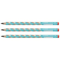 Crayon graphite STABILO EASYgraph - HB - Droitier - Corps bleu clair - Lot de 3