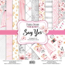 10 papiers scrapbooking 20 x 20 cm FABRIKA DECORU SAY YES