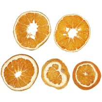 Tranches d'oranges séchées - 40 à 60 mm de diamètre - 5 pcs