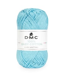 Coton à tricoter 100% Baby Cotton - DMC - certifié Oeko-Tex 785 Bleu