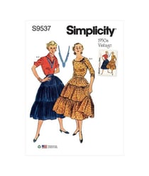 Patron Simplicity 9537 - Chemisier et Jupe pour jeunes filles taille n°FR 34-42