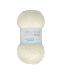 Fil à tricoter Douceur Baby Premium - Trimits : Idéal pour les Tricots de Bébé 154 Ecru