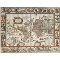 puzzle planisphere de 1650 2000 pieces - collection ancienne carte du monde - ravensburger - 166336