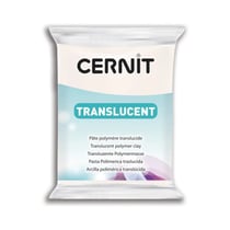 Pâte polymère - A cuire - Pâte à modeler - Translucide blanc - Bloc de 56g - Cernit - Translucent