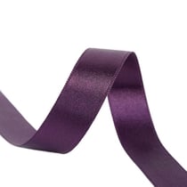 Bobine 40m ruban satin double face fabriqué en France violet foncé