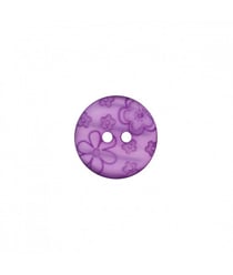 Bouton rond Fleurs 12 à 18mm 2 trous - Prym Lilas Violet