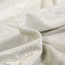 Tissu Jersey Lurex Pailleté Argent sur fond Cristal