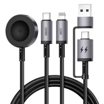 wiwu Câble 5-en-1 100W USB-C, iPhone Lightning et Apple Watch Longueur 1m Noir