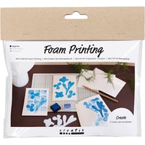 Mini Kit DIY Impression Tampon, Carte avec motif, blanc, blanc cassé, 1 Pq.