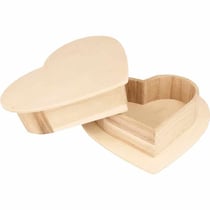 Boîte cœur 19x19x5 cm bois - Artemio
