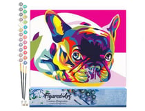 Peinture par Numéro Figured'Art - Carlin Pop Art - Kit de Loisir Créatif DIY Numéro d'Art Complet - 40x50cm sans châssis en bois
