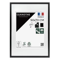 Cadre photo 50x70 cm Milan noir  avec passe-partout 40x50 cm