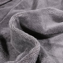 Tissu Éponge réversible Bambou envers polyester tout doux Gris anthracite