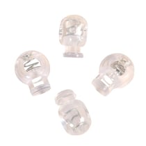 Lot de 4 serres-cordon boule 18x23mm transparent