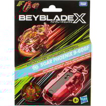 Toupie beyblade x pack soar phoenix 9-60gf avec lanceur à corde deluxe - type attaque - pack toupie et lanceur - hasbro f9324