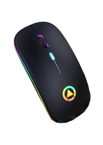 Souris Sans Fil Rechargeable RGB Silencieuse 1600DPI 3 Modes Ajustables Blanc YONIS