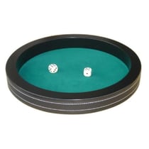 Piste de dés prestige 40 cm noire et verte - Jeux de société - Pièces & accessoires - Dés & pistes de dés