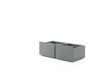 2 tiroirs de rangement pour lit gris - Vipack - Vert
