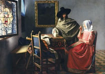 Puzzle 1000 pièces - Johannes Vermeer - The Glass of Wine, 1661 - Bluebird Puzzle