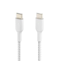 Câble USB-C vers USB-C 18W Power Delivery Nylon Tressé 1m Belkin blanc