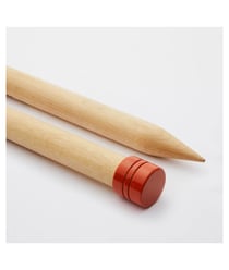 Aiguilles à tricoter en bois 25cm "Basix Birch" du N°5,5 au N°25 - Knitpro taille n°25