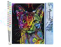 Peinture par Numéro Figured'Art - Chat Fractal Moderne - Kit de Loisir Créatif DIY Numéro d'Art Complet - 40x50cm sans châssis en bois