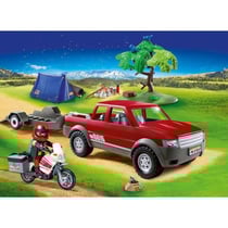 PLAYMOBIL fairies Pick-up et moto avec tente - 70116