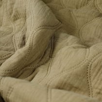 Tissu Double gaze Matelassée réversible uni Kaki