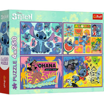 Puzzle 250 pièces - 4 Puzzles - Le Stitch Extraordinaire - Trefl