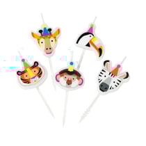 5 Mini Bougies Jungle Fun